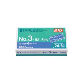 Grapas MAX Nº 3-1M (24/6 MM) C/1000
