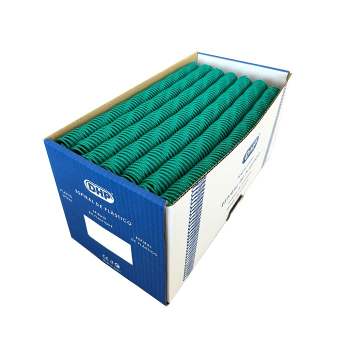Plastic spiral 5: 1, 32 mm, A4, c / 50, 24. Emerald green